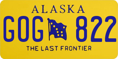 AK license plate GOG822