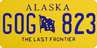 AK license plate GOG823