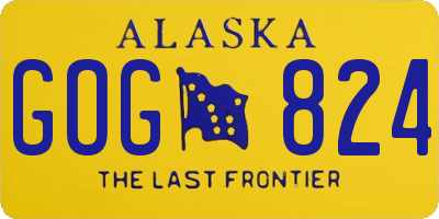 AK license plate GOG824