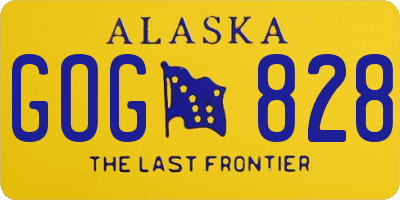 AK license plate GOG828