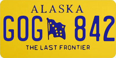 AK license plate GOG842