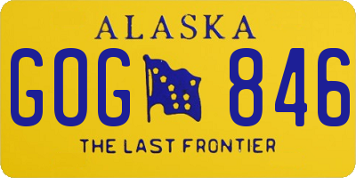 AK license plate GOG846