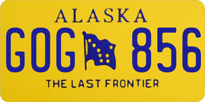 AK license plate GOG856
