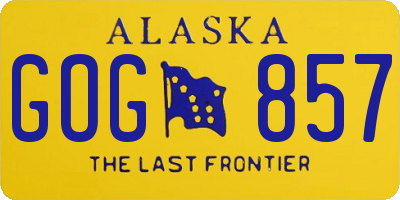 AK license plate GOG857