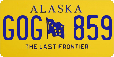 AK license plate GOG859