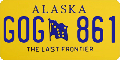 AK license plate GOG861