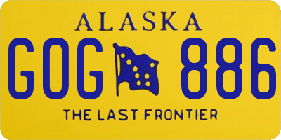 AK license plate GOG886