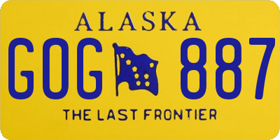 AK license plate GOG887