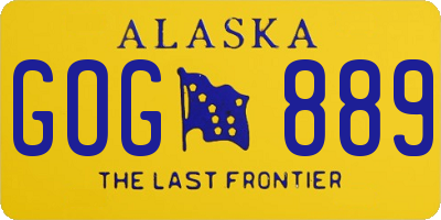 AK license plate GOG889