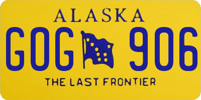 AK license plate GOG906