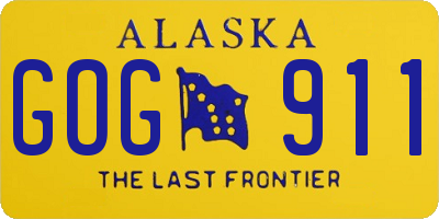 AK license plate GOG911