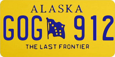 AK license plate GOG912