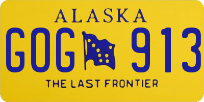 AK license plate GOG913
