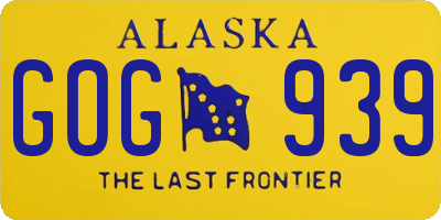 AK license plate GOG939