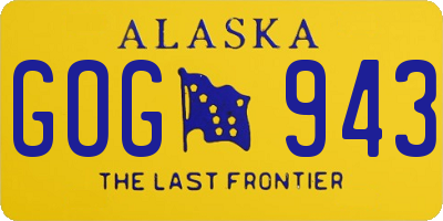 AK license plate GOG943