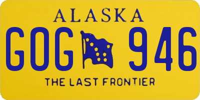 AK license plate GOG946