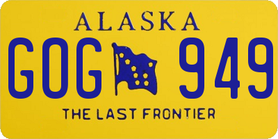 AK license plate GOG949
