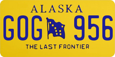 AK license plate GOG956