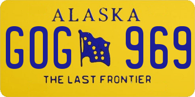 AK license plate GOG969