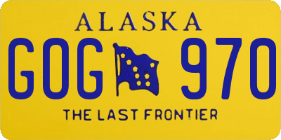 AK license plate GOG970