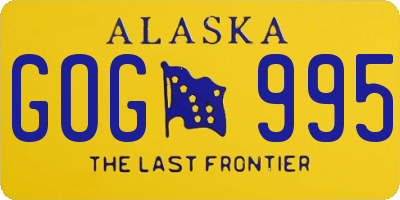 AK license plate GOG995