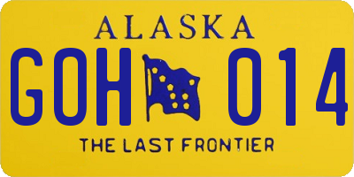 AK license plate GOH014