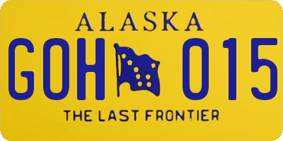 AK license plate GOH015