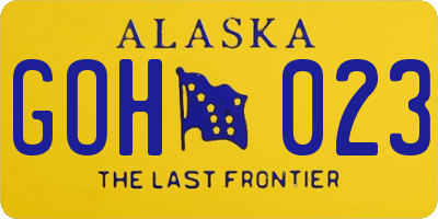 AK license plate GOH023