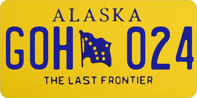 AK license plate GOH024