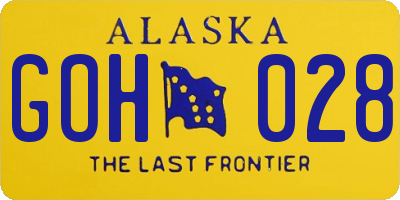 AK license plate GOH028