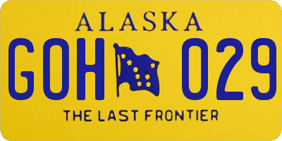 AK license plate GOH029