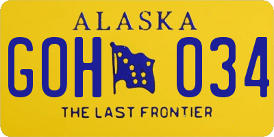 AK license plate GOH034
