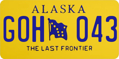 AK license plate GOH043