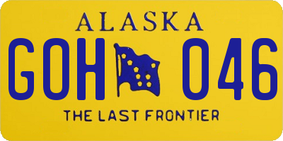 AK license plate GOH046