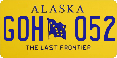 AK license plate GOH052