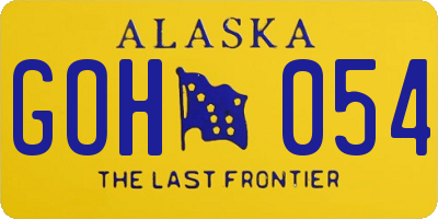 AK license plate GOH054