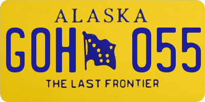 AK license plate GOH055