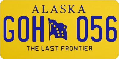 AK license plate GOH056