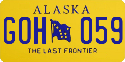 AK license plate GOH059