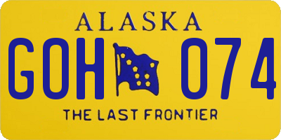 AK license plate GOH074