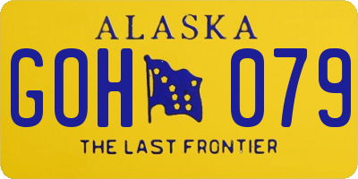 AK license plate GOH079