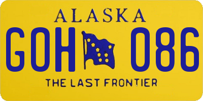 AK license plate GOH086