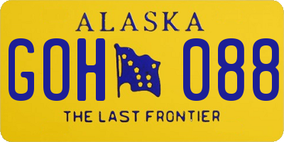 AK license plate GOH088