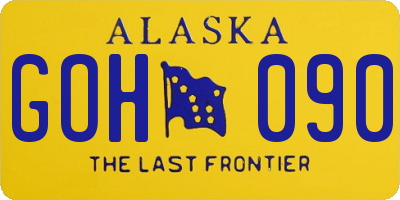 AK license plate GOH090