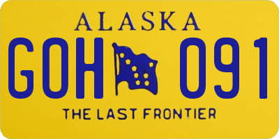 AK license plate GOH091