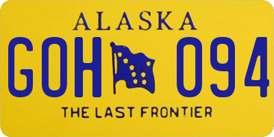 AK license plate GOH094