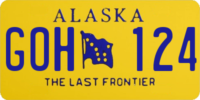 AK license plate GOH124