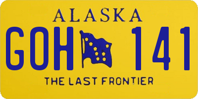 AK license plate GOH141