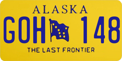 AK license plate GOH148