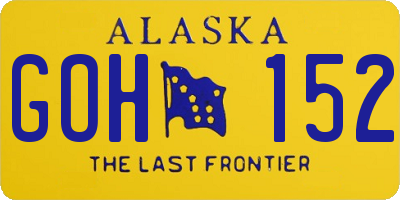 AK license plate GOH152